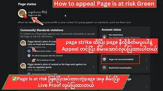 How to appeal Page is at risk