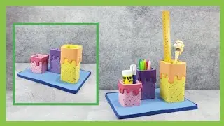 Ide Tempat Pensil Dari Kardus | Creative Idea From Cardboard