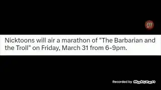 The Barbarian And The Troll returns on TV.