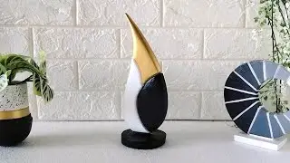 DIY sculpture making idea. Easy DIY home decor sculpture