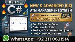 Part-1|ATM management system project in C#| ATM Management System Using C#.Net Framework