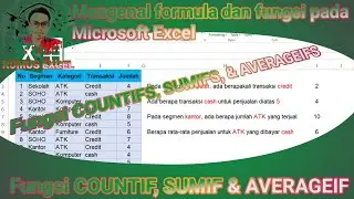Tutorial #28 Fungsi COUNTIF, SUMIF, dan AVERAGEIF pada Excel