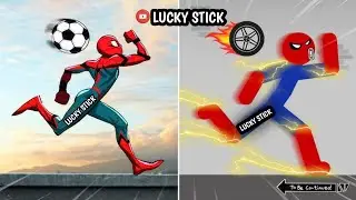 Spiderstickman vs Spiderman Funny Moments and Epic Moments / Stickman Dismounting