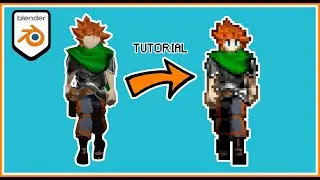 How to Make Animated PIXEL ART Characters Sprites with Blender 2.9 | Quick and Easy TUTORIAL