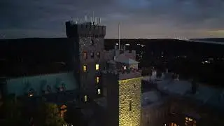 19th Century Castle in Tarrytown, NY - from a drone