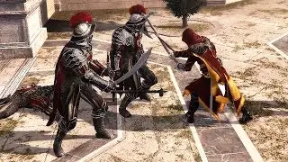 Assassin's Creed Brotherhood Ezio vs Elite Papal Guards & Saving Caterina