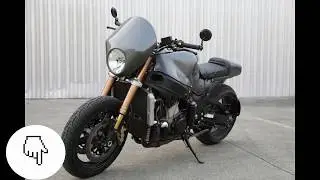its done!! drone footage Hayabusa cafe racer project..part 5