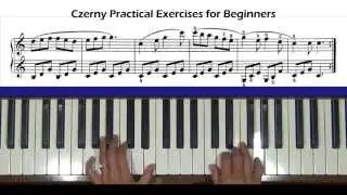 Czerny Practical Exercises for Beginners Op. 599, No. 23 Piano Tutorial