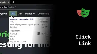 Playwright Python - Click Link