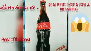 Learn how to do hyper realistic Coca Cola drawing #art #realisticart