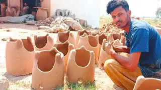 Skilled Boy Making Smokeless Wood Stove With Clay | Wood Stove Without Smoke, Primitive Technology