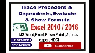 formula auditing in excel and calculation group in excel - Hindi Part-#19