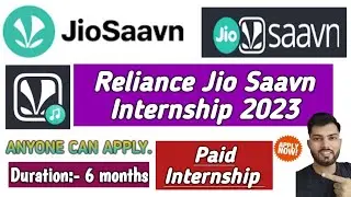 Reliance Jio Saavn Internship 2023|Jio Saavn Internship|Reliance Jio Internship #internships