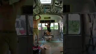 A typical day working on our 1973 Airstream #airstream #airstreamrenovation #offgridcamper
