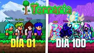 Passei 100 DIAS MULTIPLAYER sendo MELEE no NOVO TERRARIA