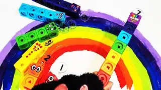 Numberblocks - Rainbow Painting For Kids - Learn Colors with Numberblocks