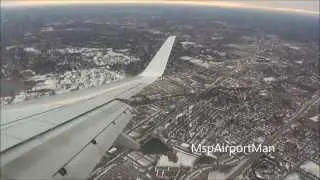 On Board / Sun Country 737-8Q2 / Landing / Minneapolis (KMSP)