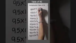 Table of 95 ||Multiplication table of 95 || # shorts