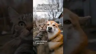 Ai совместное фото животных. Ai arts #ai #arts #games #music #ии #animals #животные