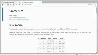 Python - Cramér's V (Independence)