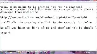 How to get Advanced System Care 6 FULL download for FREE NO surveys! 100% working