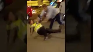 Lad throws a traffic cop and running away
