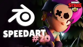 SPEEDART #20 - Penny (Zhar's Starting Screen) | Brawl Stars Blender