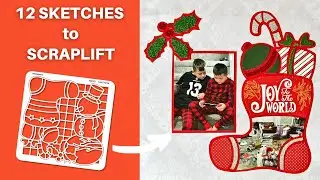 Flip Through 12 Creative Sketch Ideas Using Winterland Stencil Template