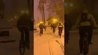 Велопокатушки в снег. Сухум Абхазия. 