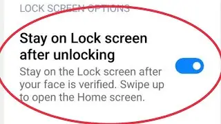 Stay on Lock screen after unlocking Settings in Face Lock Options | Redmi Phones