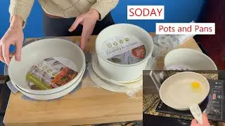 SODAY 15 Pcs Pots and Pans nonstick, with detachable handle! 