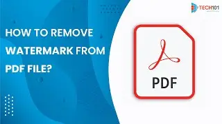 How to remove watermark from pdf file?