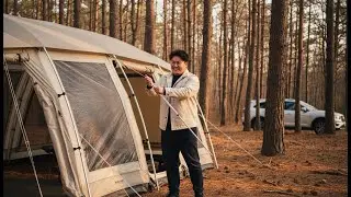Forest Camping in USA | Chubby Camper’s Solo Trip in a Leafless Woods