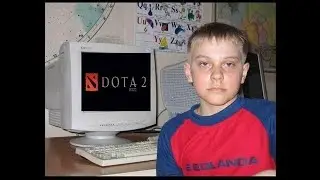 Киберспортсмен играет в доту