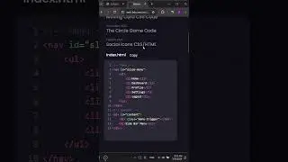 Side nav bar using CSS