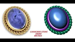 Cabochon Stone setting Tutorial // Earring // Rhino // Matrix