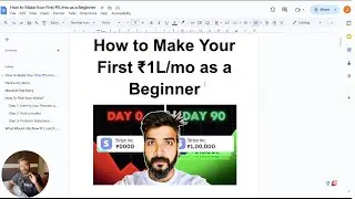 How I made my first ₹1L/mo as a beginner (and How can you copy it)