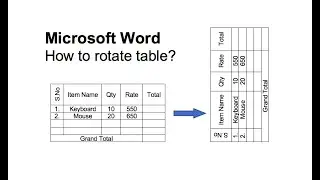 Rotate table in Microsoft Word