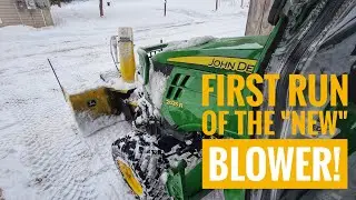 First Real Run of the John Deere 54 Snowblower on the 2025R