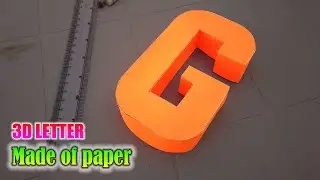 3d letters from paper, letter G g