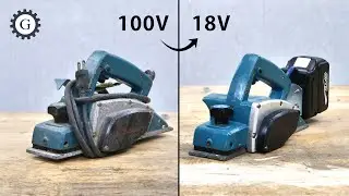 100V to 18V Brushless Planer Conversion | Electric Makita 1900B