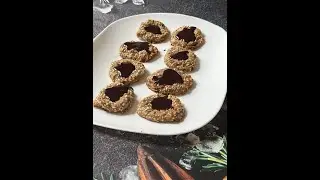 3 минуты + выпечка и будет Сладкое счастье: Кунжутные печенья с банановым шармом 😍
