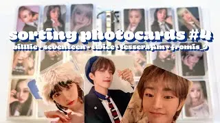 sorting photocards #4 | billlie, seventeen, twice, bts, fromis_9, lesserafim, loona and more!