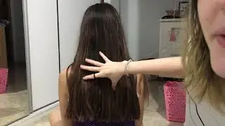 ASMR PENTEANDO CABELO + MASSAGEM E SOM DE CHUVA