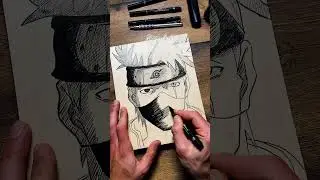 [ASMR] Drawing KAKASHI On WOOD 😮✍️ 