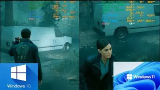 4K* WINDOWS 10 VS WINDOWS 11: GAMEPLAY SIDE BY SIDE | LAKE HOUSE PATH TRACING ON - R5 5500/RTX 4070