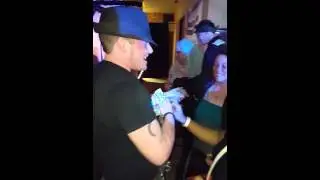 Loki Roxx aka Christopher Collins performing to Like I love you by Justin Timberlake