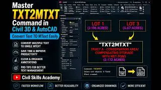 Master TXT2MTXT Command in Civil 3D & AutoCAD | Convert Text to MText  Easily 