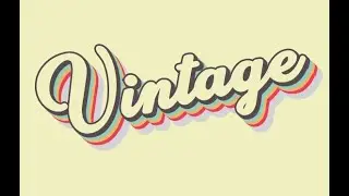 Vintage/retro thypography Text effect in illustrator