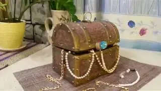 Сундук, ларец, шкатулка из картона.  Мастер класс.Universal organizer, box.